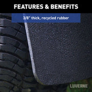 LUVERNE 251020 Universal Front or Rear 12-Inch x 20-Inch Textured Rubber Mud Guards, 2 Flaps