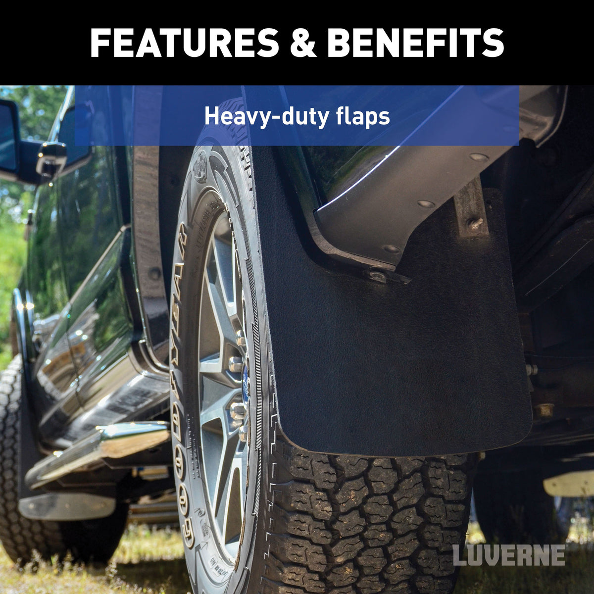 LUVERNE 251020 Universal Front or Rear 12-Inch x 20-Inch Textured Rubber Mud Guards, 2 Flaps
