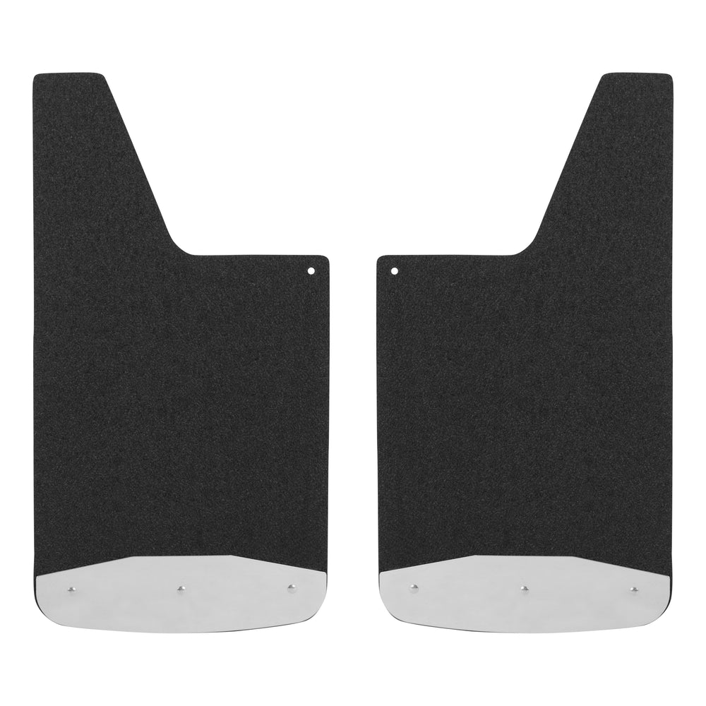 LUVERNE 251223 Universal Front or Rear 12-Inch x 23-Inch Textured Rubber Mud Guards with Stainless Steel Plates, 2 Flaps