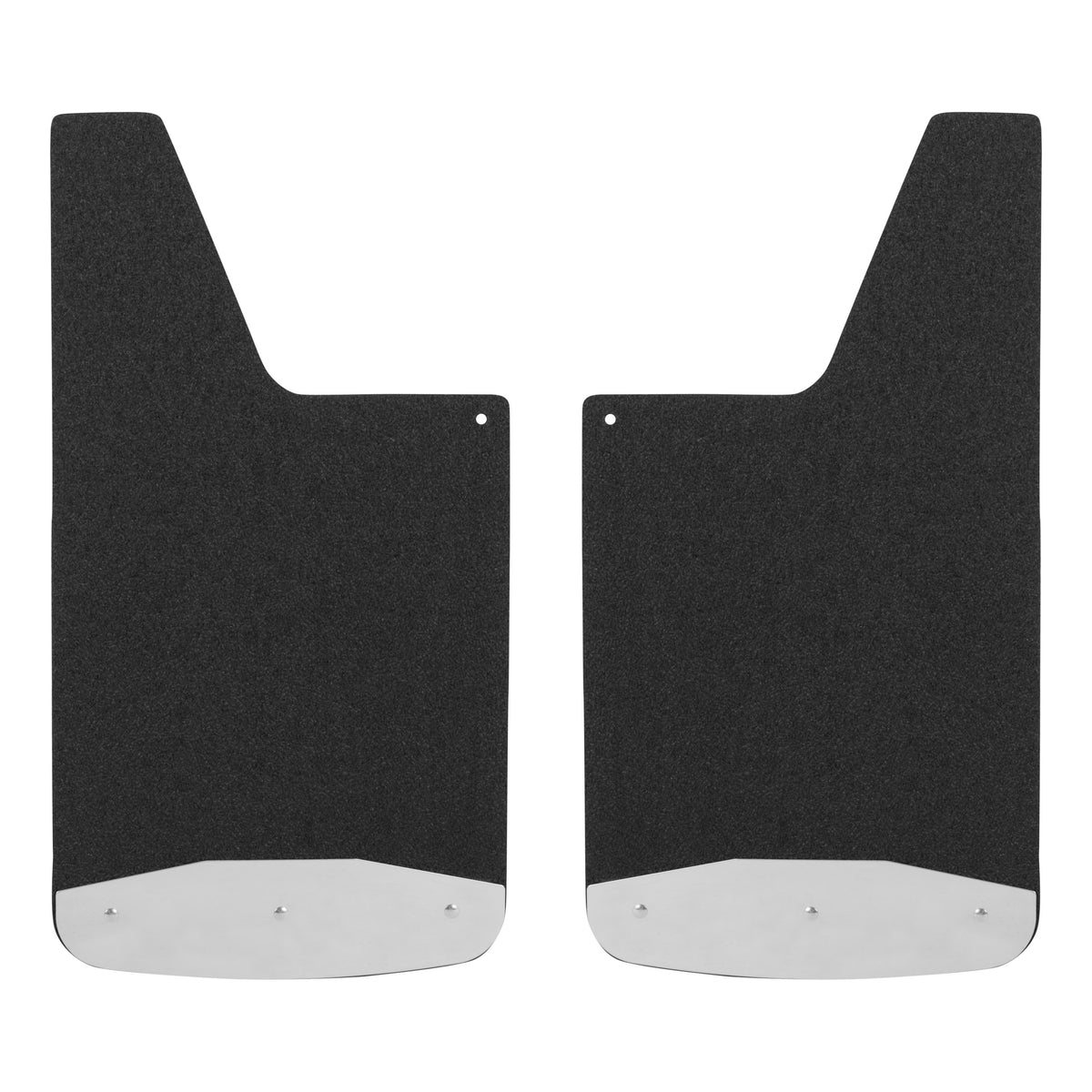 LUVERNE 251223 Universal Front or Rear 12-Inch x 23-Inch Textured Rubber Mud Guards with Stainless Steel Plates, 2 Flaps