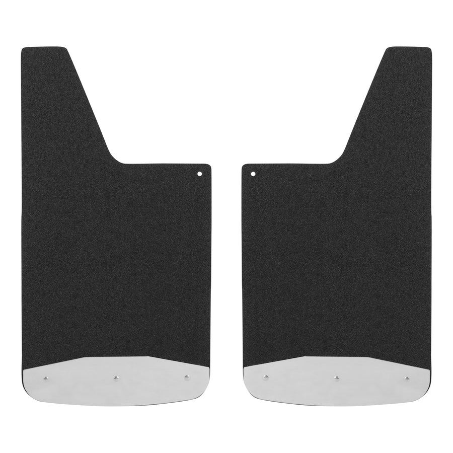 LUVERNE 251223 Universal Front or Rear 12-Inch x 23-Inch Textured Rubber Mud Guards with Stainless Steel Plates, 2 Flaps