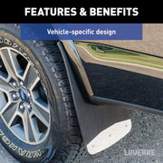 LUVERNE 251444 Front 12-Inch x 23-Inch Textured Rubber Mud Guards, Select Chevrolet Silverado 1500, 2 Flaps