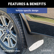 LUVERNE 251452 Rear Dually 20-Inch x 23-Inch Textured Rubber Mud Guards, Select Chevrolet Silverado, GMC Sierra 2500, 3500 HD, 2 Flaps