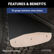LUVERNE 251452 Rear Dually 20-Inch x 23-Inch Textured Rubber Mud Guards, Select Chevrolet Silverado, GMC Sierra 2500, 3500 HD, 2 Flaps