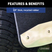 LUVERNE 251720 Front or Rear 12-Inch x 20-Inch Textured Rubber Mud Guards, Select Ford F-250, F-350, F-450, F-550 Super Duty, 2 Flaps