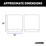 LUVERNE 251724 Rear Dually 20-Inch x 23-Inch Textured Rubber Mud Guards, Select Ford F-350, F-450 Super Duty, 2 Flaps
