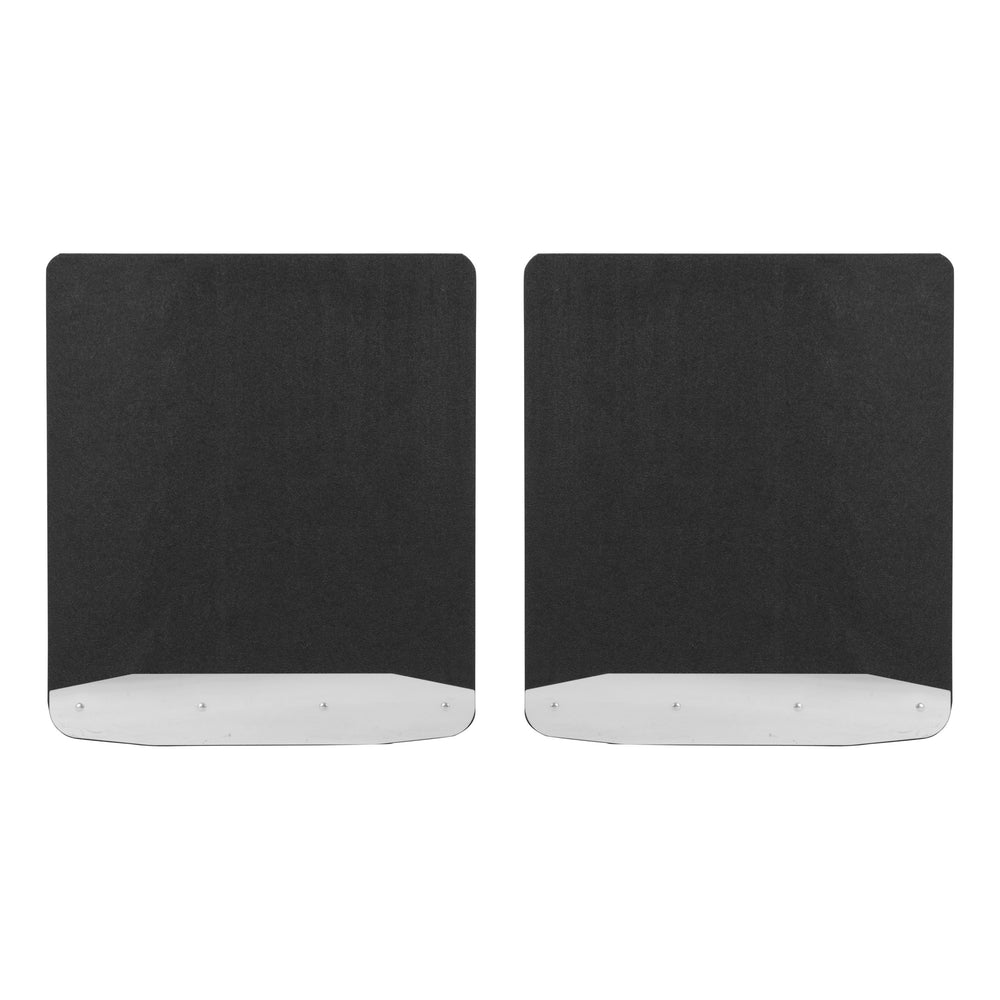 LUVERNE 252023 Universal Dually 20-Inch x 23-Inch Textured Rubber Mud Guards with Stainless Steel Plates, 2 Flaps
