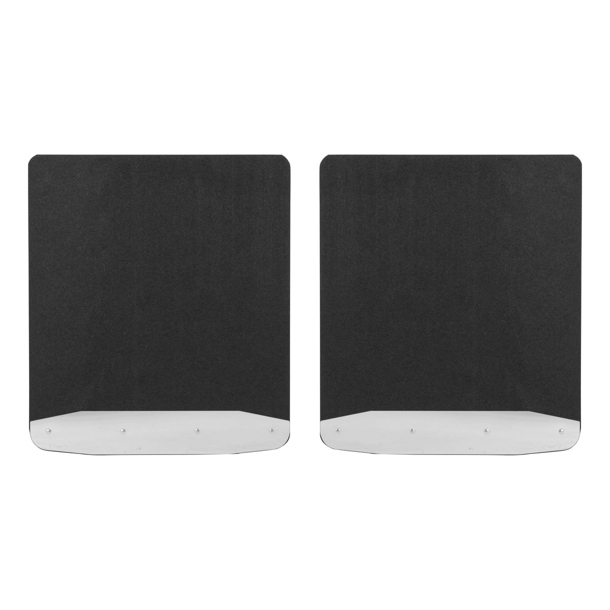 LUVERNE 252023 Universal Dually 20-Inch x 23-Inch Textured Rubber Mud Guards with Stainless Steel Plates, 2 Flaps