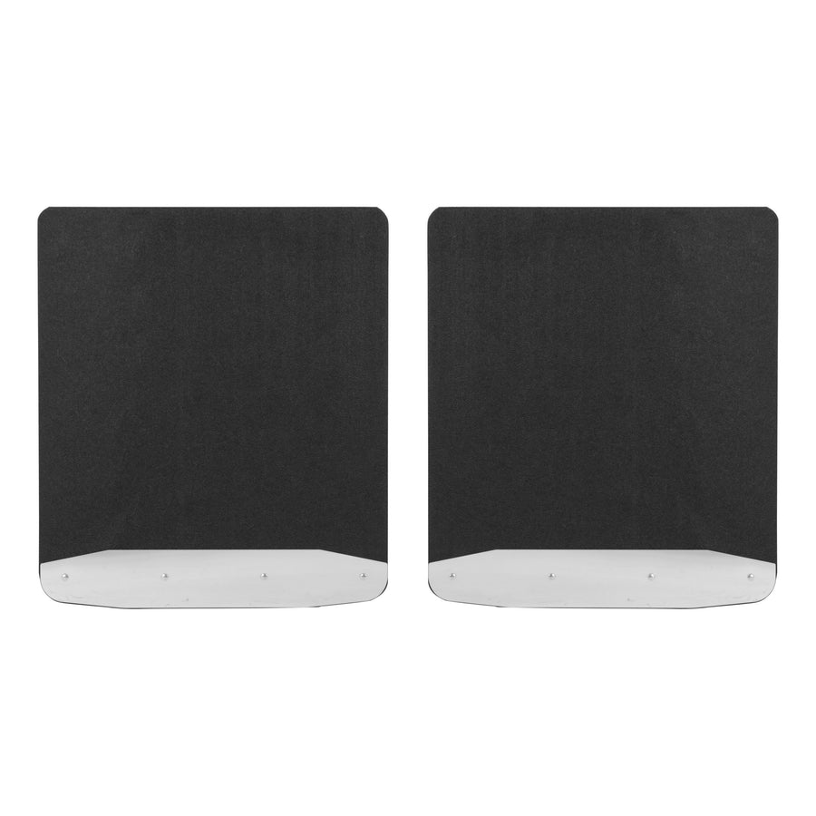 LUVERNE 252023 Universal Dually 20-Inch x 23-Inch Textured Rubber Mud Guards with Stainless Steel Plates, 2 Flaps