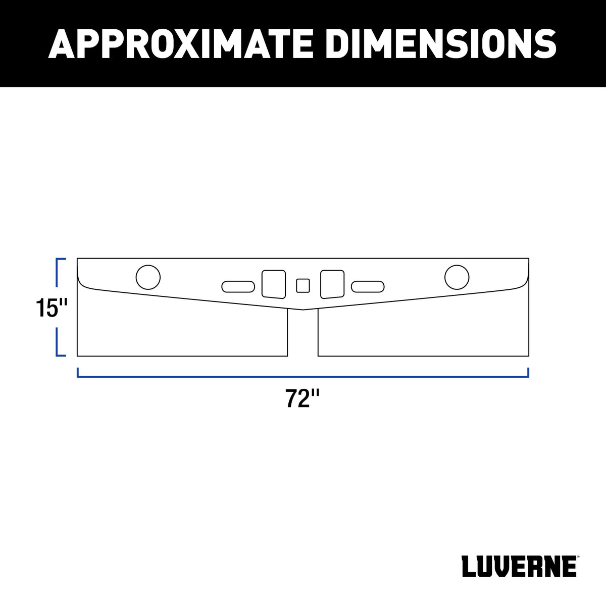 LUVERNE 255200 15-Inch Long Textured Rubber Tow Guard Hitch-Mounted Mud Flaps for 2, 2-1/2 or 3-Inch Ball Mount Shank
