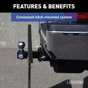 LUVERNE 255200 15-Inch Long Textured Rubber Tow Guard Hitch-Mounted Mud Flaps for 2, 2-1/2 or 3-Inch Ball Mount Shank