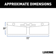LUVERNE 255300 20-Inch Long Textured Rubber Tow Guard Hitch-Mounted Mud Flaps for 2, 2-1/2 or 3-Inch Ball Mount Shank