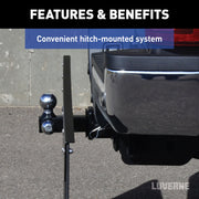 LUVERNE 255300 20-Inch Long Textured Rubber Tow Guard Hitch-Mounted Mud Flaps for 2, 2-1/2 or 3-Inch Ball Mount Shank