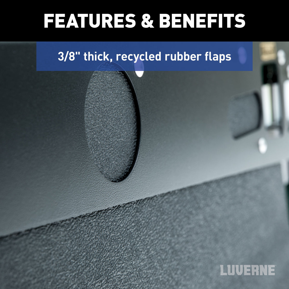 LUVERNE 255300 20-Inch Long Textured Rubber Tow Guard Hitch-Mounted Mud Flaps for 2, 2-1/2 or 3-Inch Ball Mount Shank