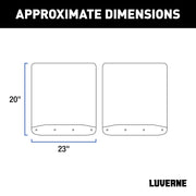 LUVERNE 259924 Rear Dually 20-Inch x 23-Inch Textured Rubber Mud Guards, Select Ford F-350, F-450 Super Duty, 2 Flaps