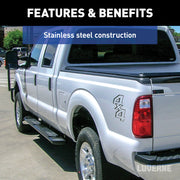 LUVERNE 277088-401535 Regal 7 Black Stainless Steel 88-Inch Truck Side Steps, Select Ford Lightning