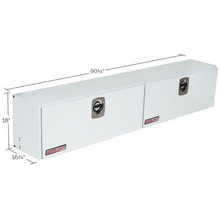Weather Guard 90 in Steel Top Mount Tool Box, Double Door, White (291-3-02)