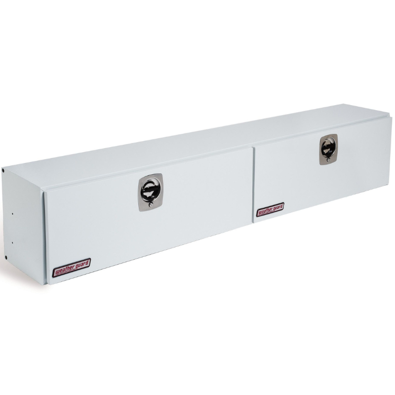 Weather Guard 96 in Steel Top Mount Tool Box, Double Door, White (296-3-02)