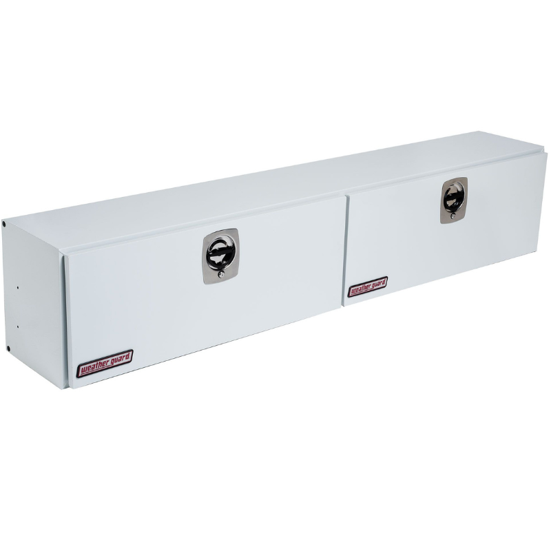 Weather Guard 96 in Steel Top Mount Tool Box, Double Door, White (297-3-02)