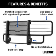 LUVERNE 320713-320710 Prowler Max Custom Black Steel Truck Grille Guard, Select Chevrolet Silverado, GMC Sierra 1500