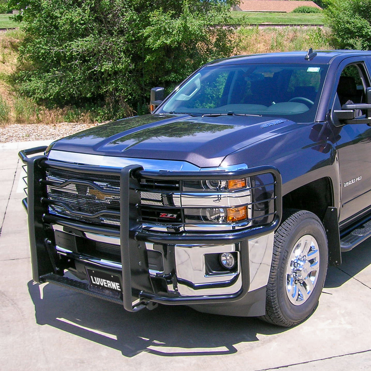 LUVERNE 320713-321112 Prowler Max Custom Black Steel Truck Grille Guard, Select Chevrolet Silverado, GMC Sierra 2500, 3500 HD