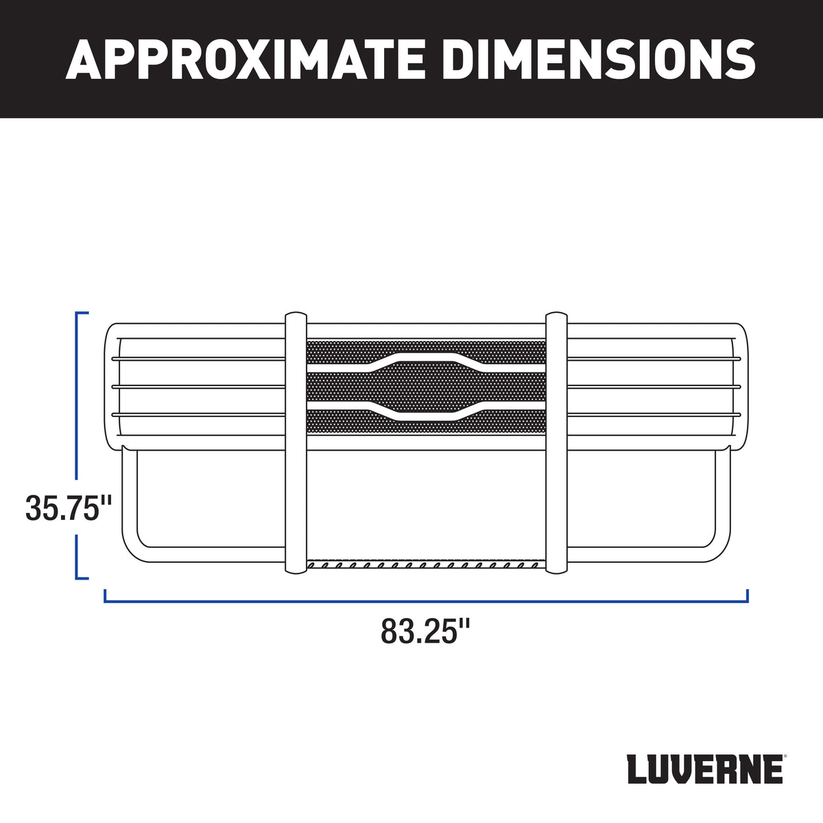 LUVERNE 321033 Prowler Max Custom Black Steel Truck Grille Guard, Select Ram 2500, 3500, 4500, 5500