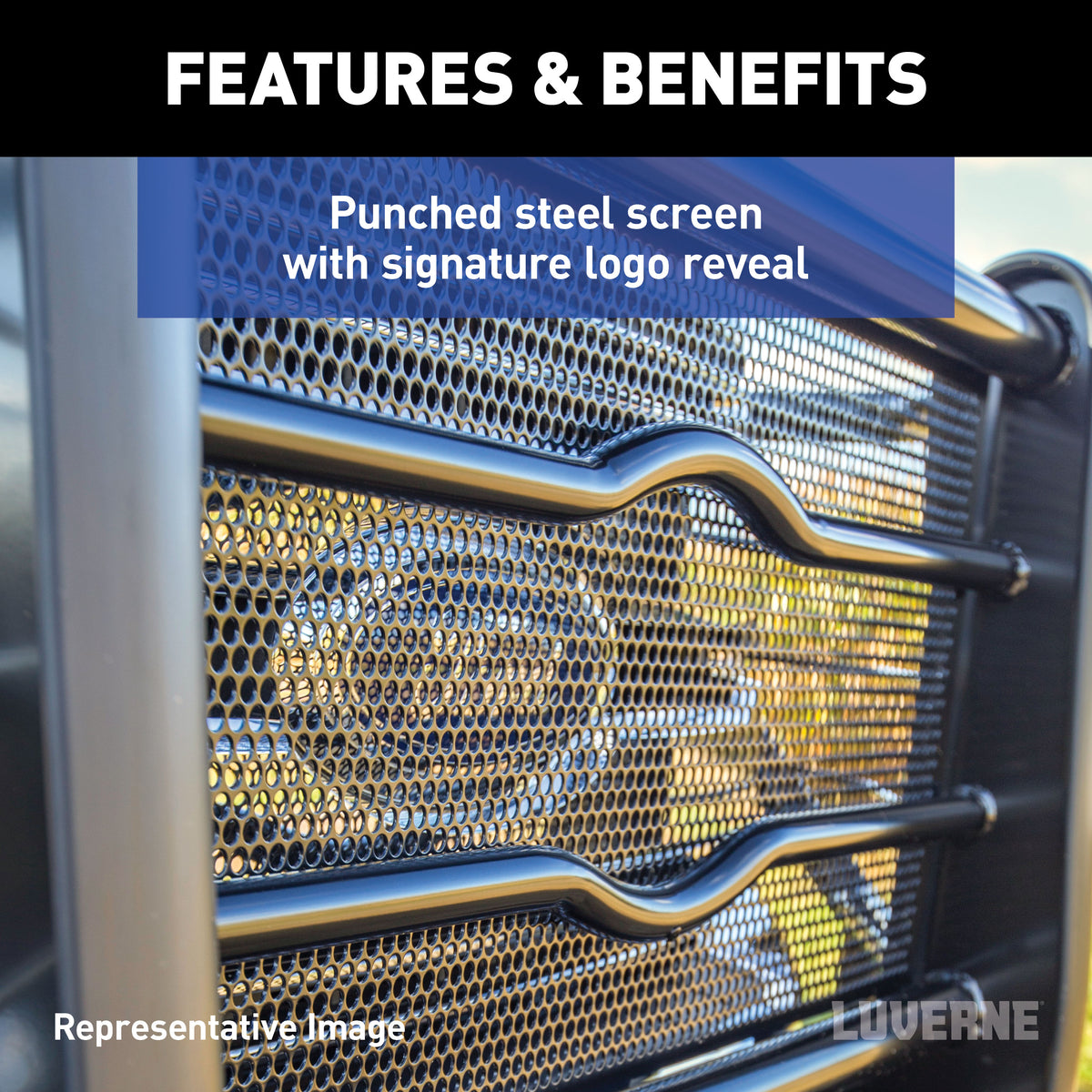 LUVERNE 321033 Prowler Max Custom Black Steel Truck Grille Guard, Select Ram 2500, 3500, 4500, 5500
