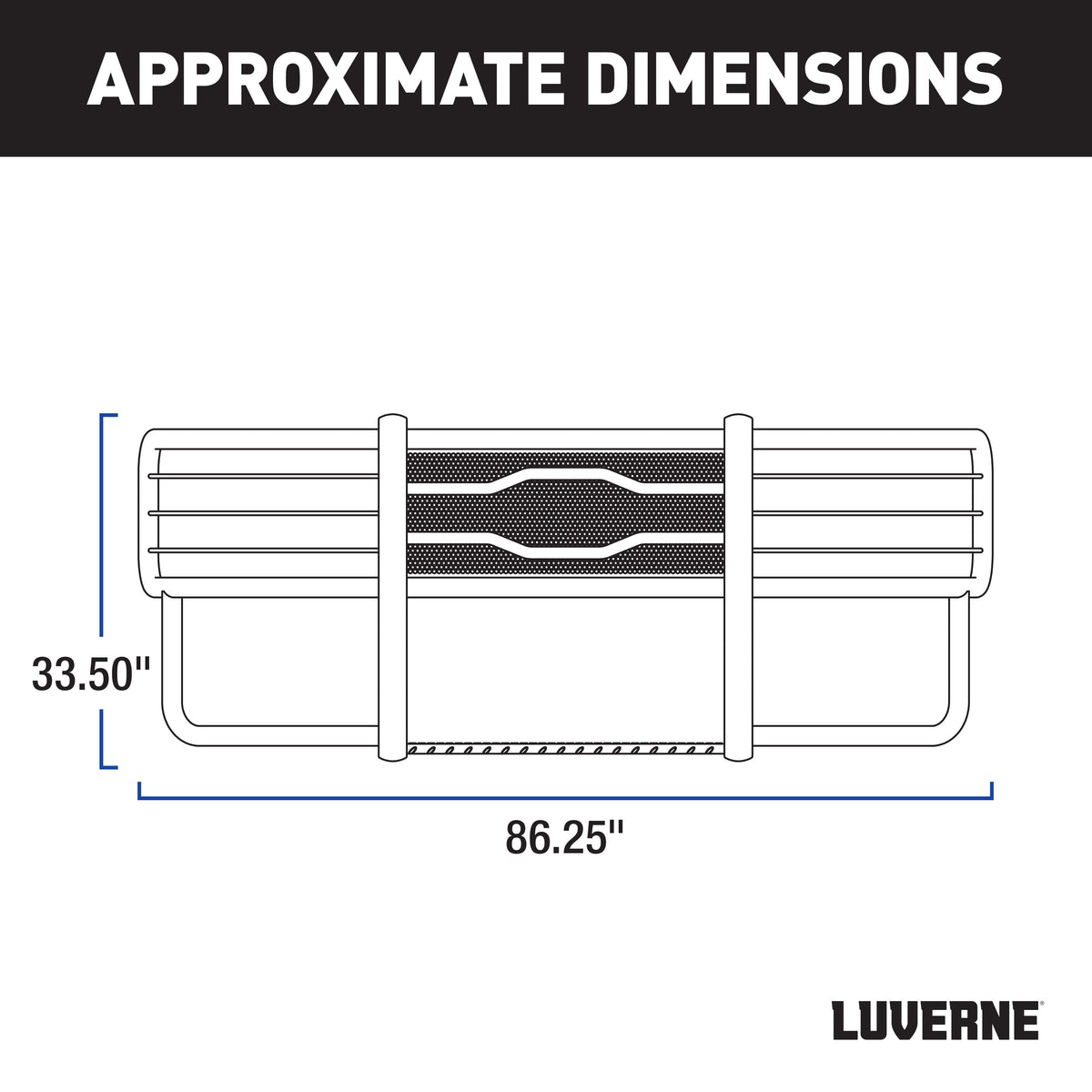 LUVERNE 321123-321122 Prowler Max Custom Black Steel Truck Grille Guard, Select Ford F-250, F-350 Super Duty