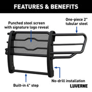 LUVERNE 321800 Prowler Max Black Steel Truck Grille Guard, Compatible with Select Ford F-150