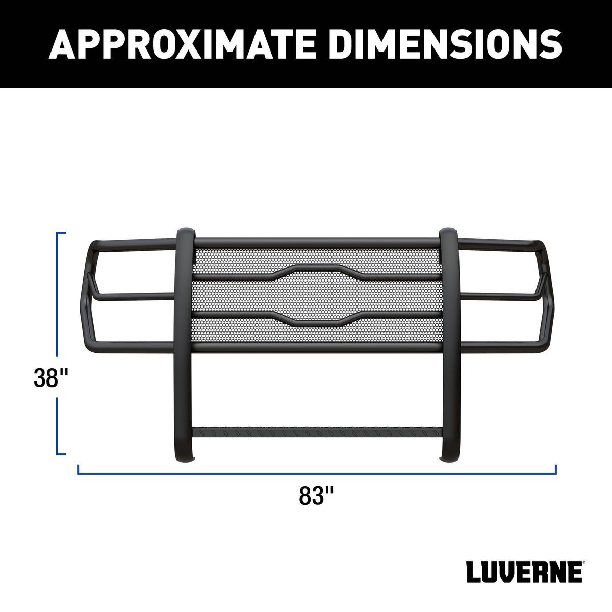 LUVERNE 321801 Prowler Max Black Steel Truck Grille Guard, Compatible with Select Ford F-250, F-350, F-450, F-550 Super Duty
