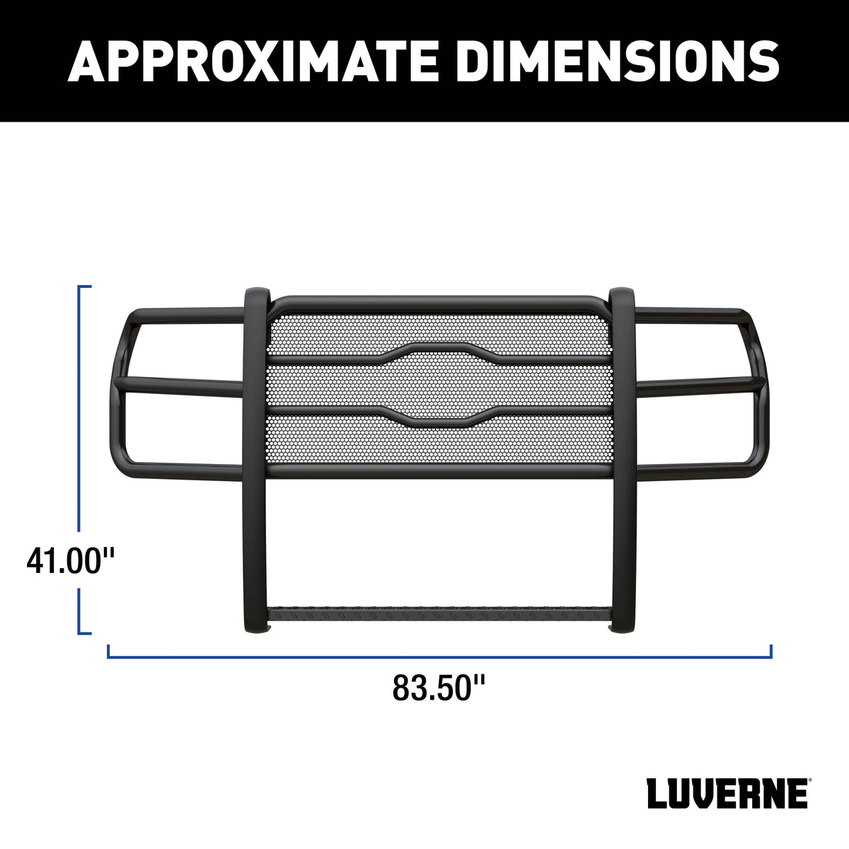 LUVERNE 321803 Prowler Max Black Steel Truck Grille Guard, Compatible with Select Chevrolet Silverado 2500, 3500 HD