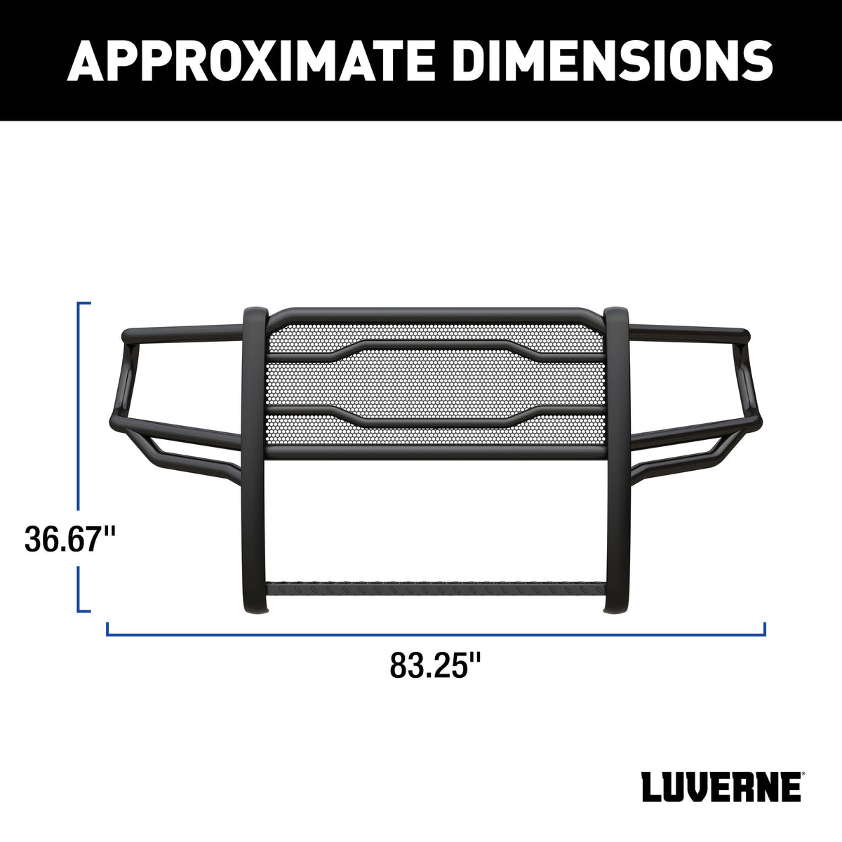 LUVERNE 321805 Prowler Max Black Steel Truck Grille Guard, Compatible with Select Ram 1500