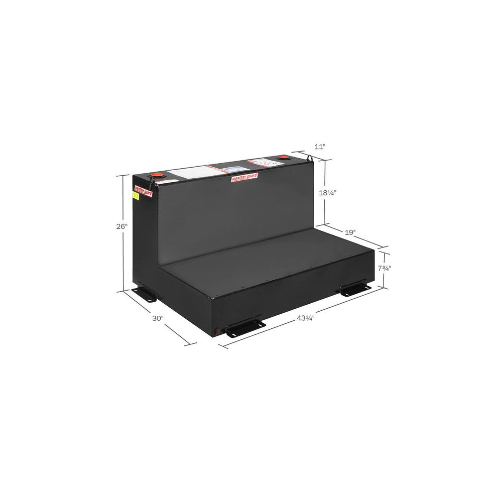 Weather Guard 75 Gallon L-Shape Steel Transfer Tank, Gloss Black (352-5-02)