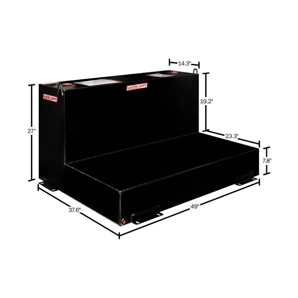 Weather Guard 110 Gallon L-Shape Steel Transfer Tank, Gloss Black (362-5-02)