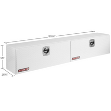 Weather Guard 90 in Aluminum Top Mount Tool Box, Double Door, White (391-3-02)