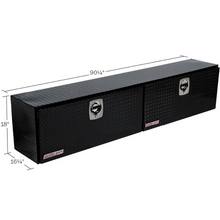 Weather Guard 90 in Aluminum Top Mount Tool Box, Double Door, Gloss Black (391-5-02)
