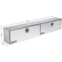 Weather Guard 96 in Aluminum Top Mount Tool Box, Double Door, Bright Aluminum (396-0-02)