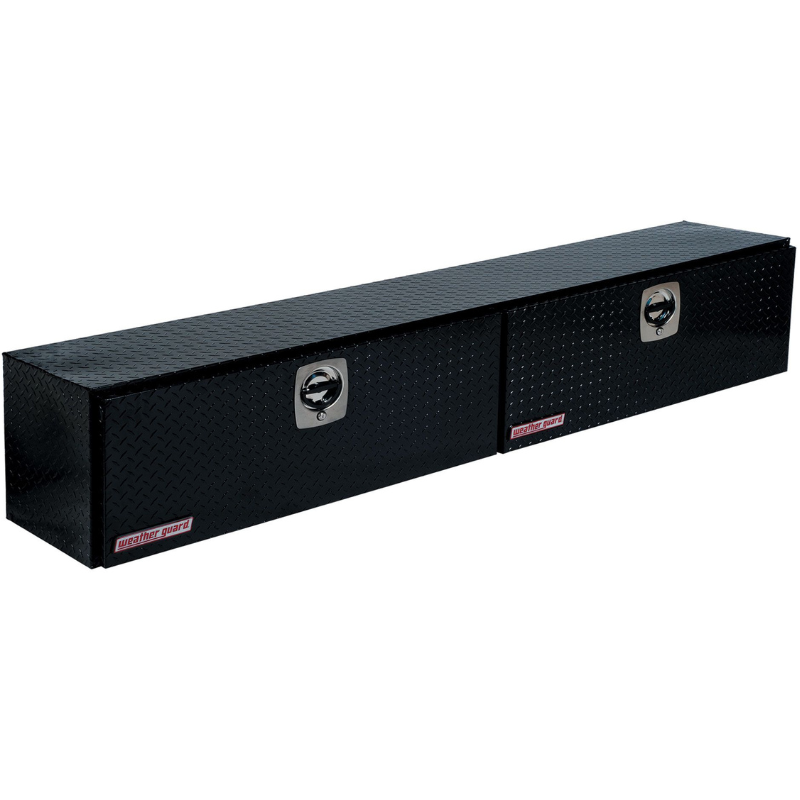 Weather Guard 96 in Aluminum Top Mount Tool Box, Double Door, Gloss Black (396-5-02)
