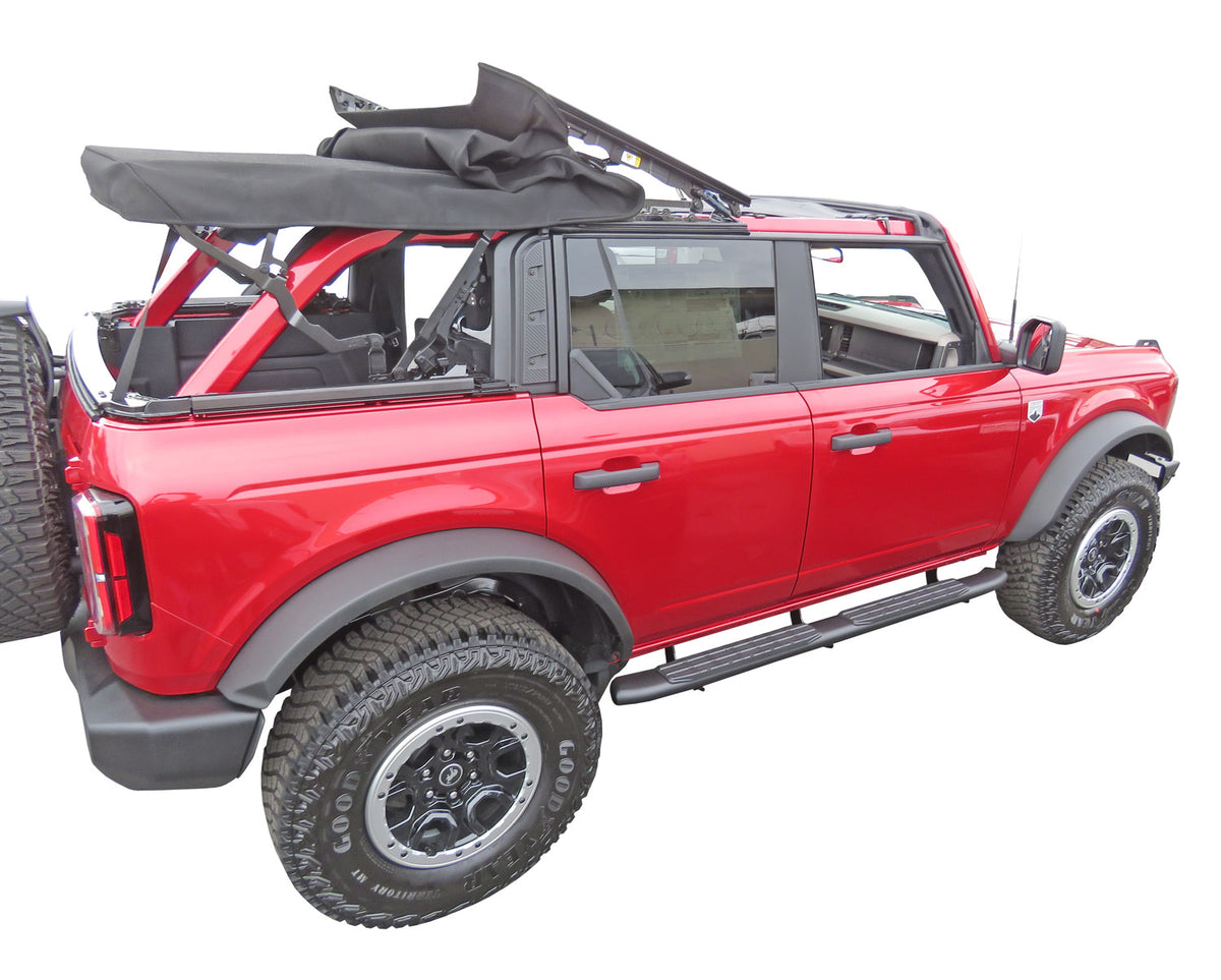 Steelcraft 4X Series Sidebars - Textured Black - 2021-2025 Ford Bronco 4 Dr (40-15020)