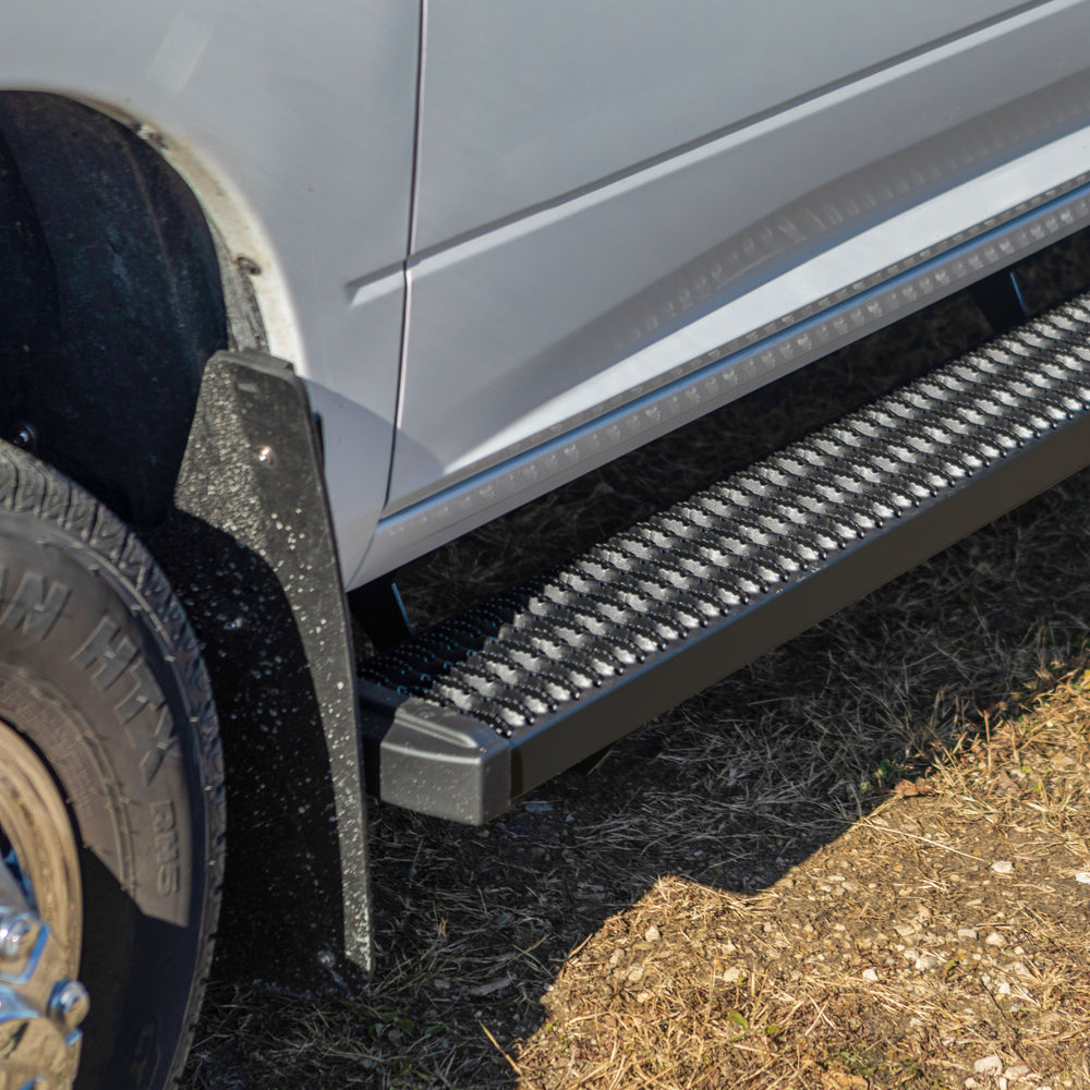 LUVERNE 415036-401740 Grip Step Black Aluminum 36-Inch Cargo Van Running Boards, Select Ford E-Transit