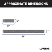 LUVERNE 415100-401744 Grip Step Black Aluminum 100-Inch, 36-Inch Van Running Boards, Select Ford E-Transit