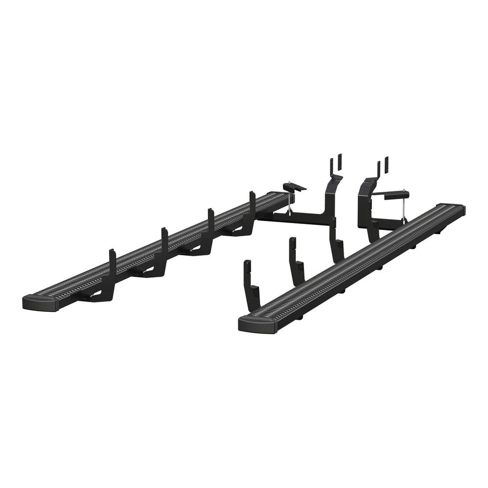 LUVERNE 415125-401449 Grip Step Black Aluminum 125-In Wheel to Wheel Running Boards, Select Chevrolet Silverado, GMC Sierra 2500, 3500 HD