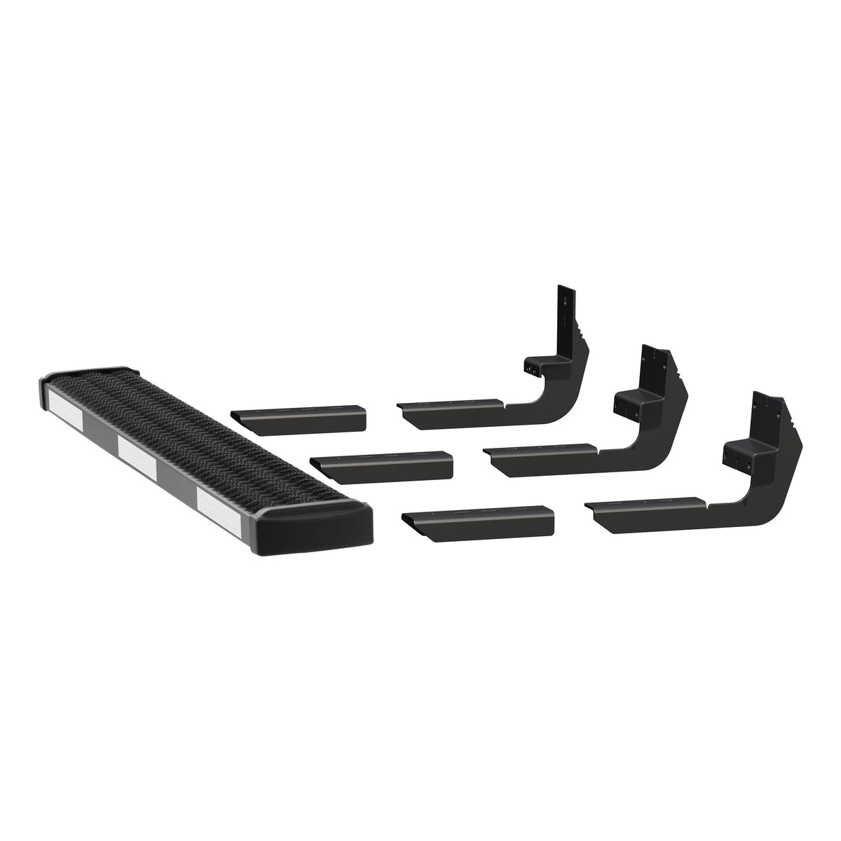 LUVERNE 415254-401727-0 Grip Step Black Aluminum 54-In Passenger Side Running Board Fleet Kit, Compatible with Select Ford Transit-150, 250, 350, E-Transit