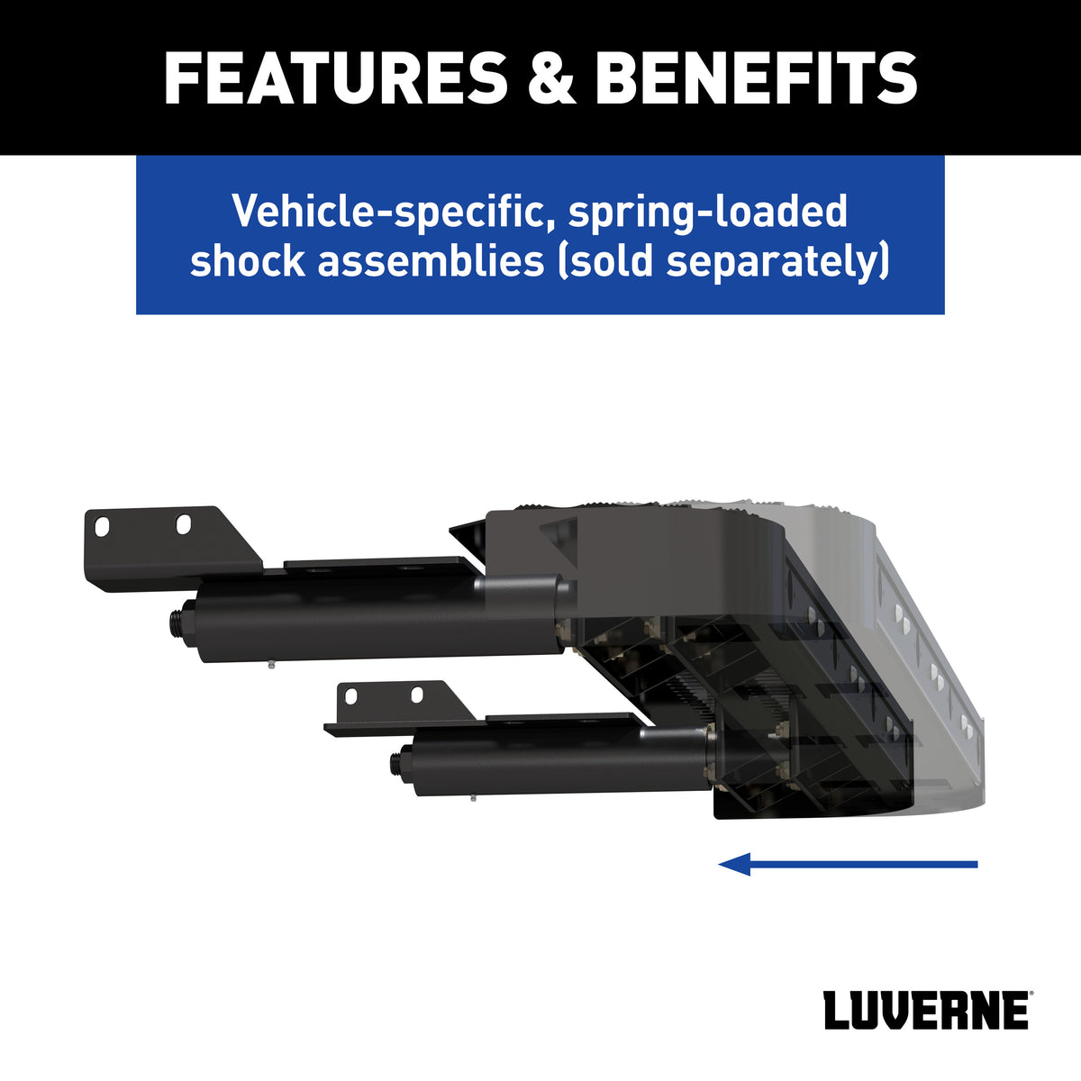LUVERNE 415358-571503-0 Impact Shock-Absorbing Rear Bumper Step Fleet Kit, Fits Select Ram ProMaster 1500, 2500, 3500