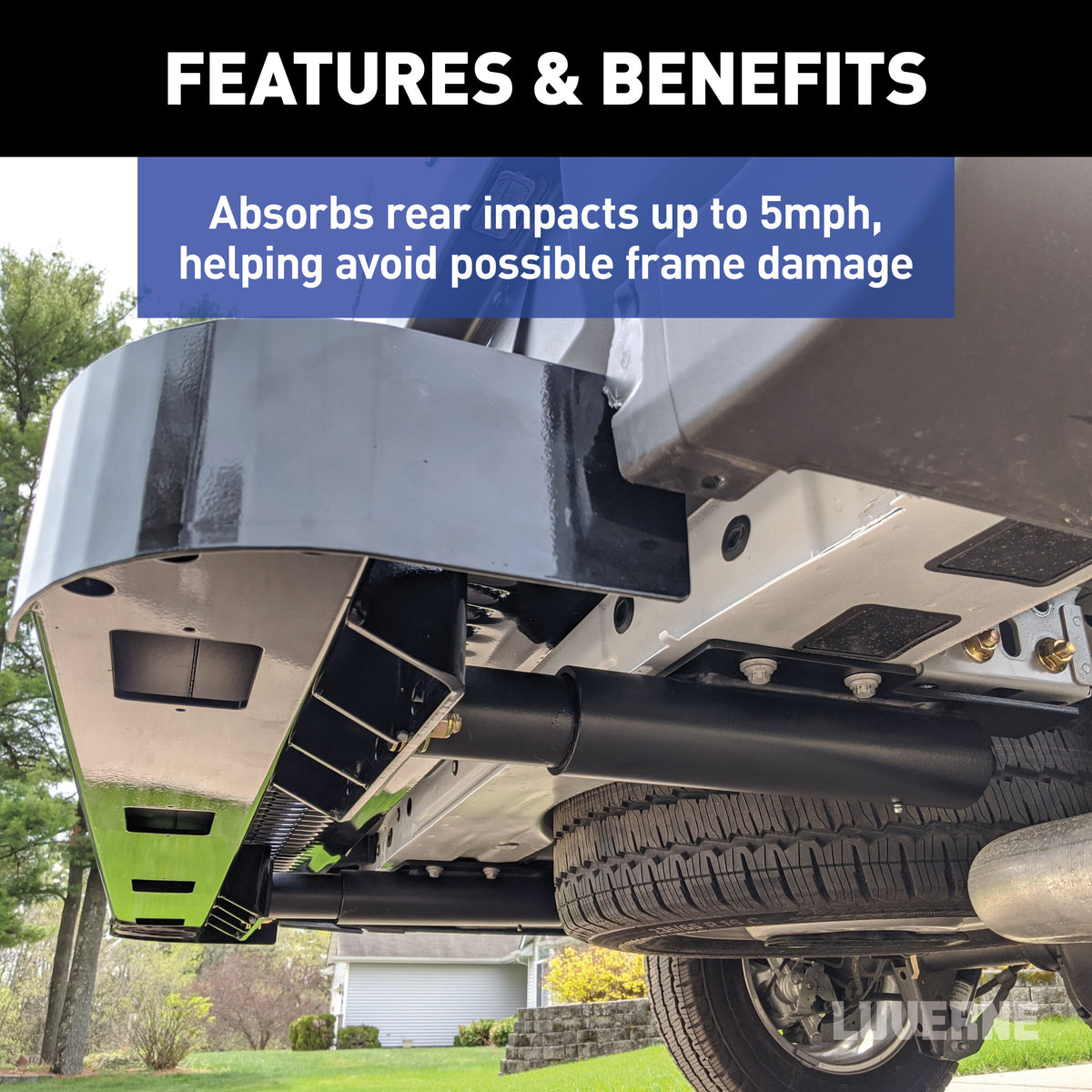 LUVERNE 415358-571503-0 Impact Shock-Absorbing Rear Bumper Step Fleet Kit, Fits Select Ram ProMaster 1500, 2500, 3500