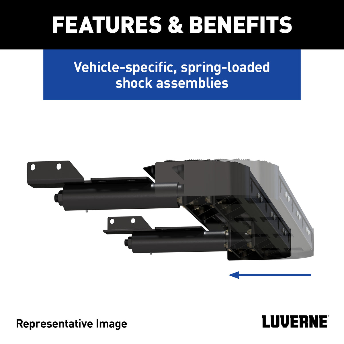 LUVERNE 415358-571503 Impact Shock-Absorbing Cargo Van Rear Bumper Guard Step, Fits Select Ram ProMaster 1500, 2500, 3500
