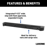 LUVERNE 415358-571513 Impact Cargo Van Rear Bumper Guard and Step, Fixed Brackets, Compatible with Select Ram ProMaster