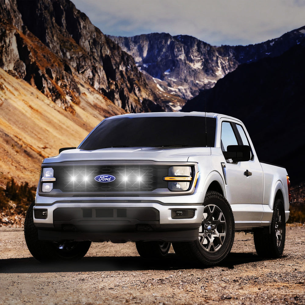 ARC Lighting Tiny Monster Grille Kit for F-150 STX, 2024-25, 4 Pod Lights with Harness - Part 41FE4