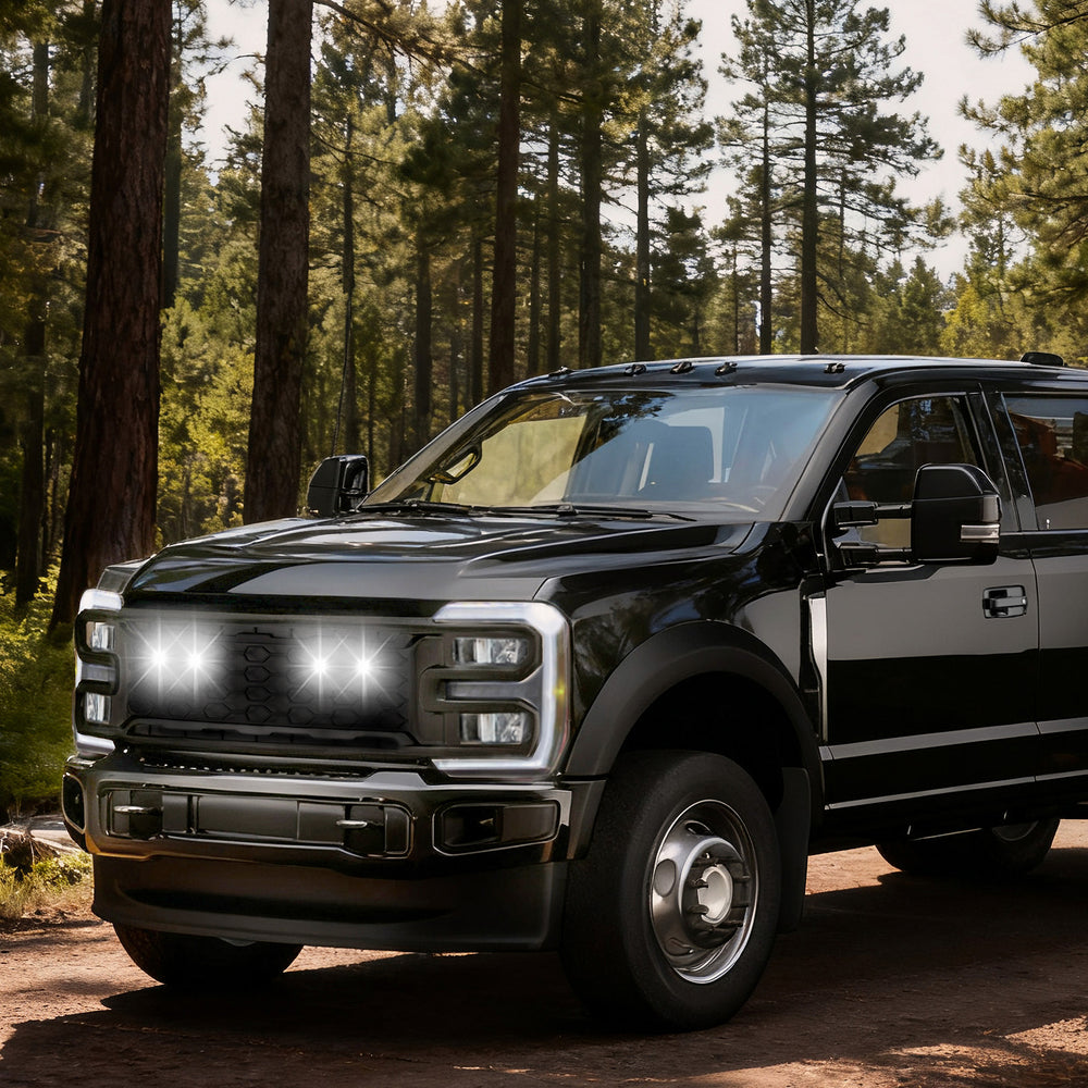 ARC Lighting Tiny Monster Grille Kit for Super Duty, 2024-25, 4 Pod Lights with Harness - Part 42FG4