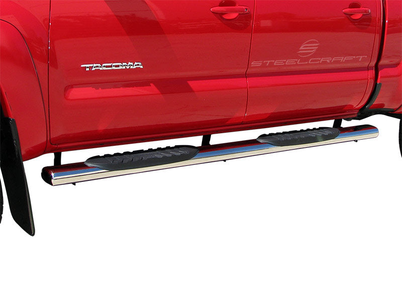 Steelcraft 5" Oval Sidebars - Stainless Steel - 2014-2023 Toyota Tacoma Double Cab (430909)